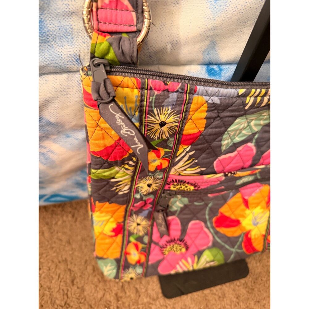 Vera Bradley Retired Jazzy Blooms Floral Pattern Crossover Bag